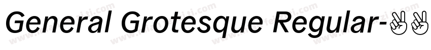 General Grotesque Regular字体转换